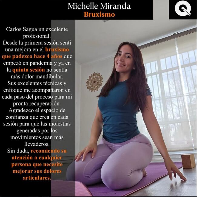 Testimonio de Michelle Miranda — bruxismo